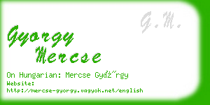 gyorgy mercse business card